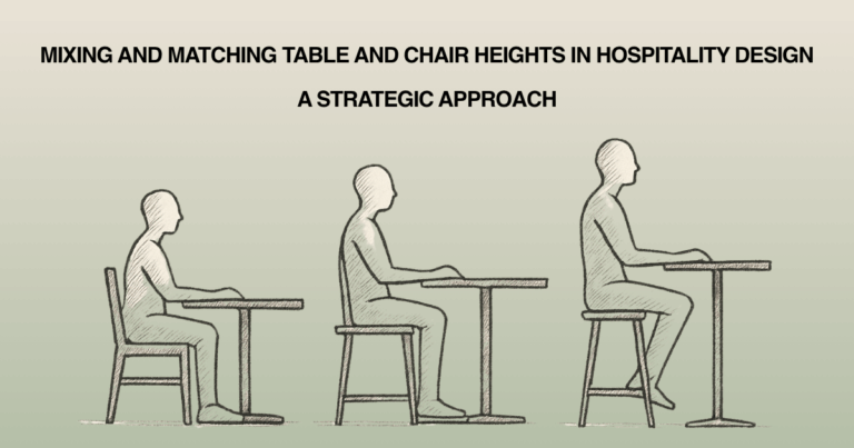 Mixing and Matching Table and Chair Heights in Hospitality Design: A Strategic Approach